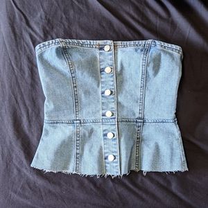 Denim Corset Top